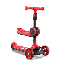 Load image into Gallery viewer, RoyalBaby 2 in 1 Scooter for Toddler 3 Wheels w/ Seat Kids Scooter X-Series (089)-Black/Red
