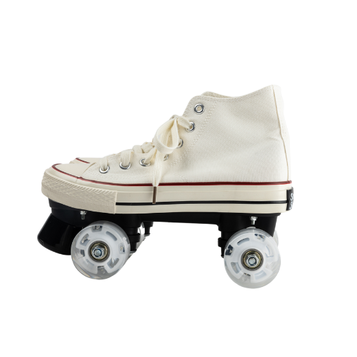 Squad Skates Canvas Sneaker Skates Chucks Roller Skate for Men Women E033 EU36 to EU43 in White