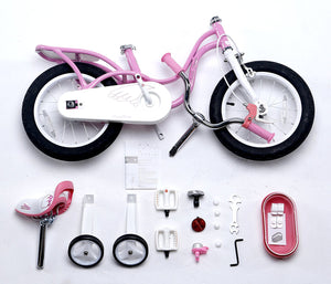 RoyalBaby Kids Bike 12" Pink for 2-5 Years Old Little Swan Girls Bike