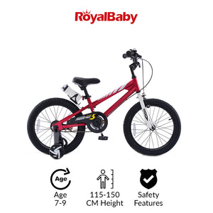 RoyalBaby Kids Bike 18" Red for 6-9 Years Old BMX Freestyle