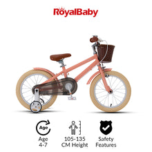 Load image into Gallery viewer, RoyalBaby Macaron Kids Vintage Bike 16&#39;&#39; for 4-7 Years Old(16B-6.3)-Fresh Pink