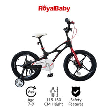 Load image into Gallery viewer, RoyalBaby Kids Bike 18" Black for 6-9 Years Old Space Shuttle Magnesium Bike