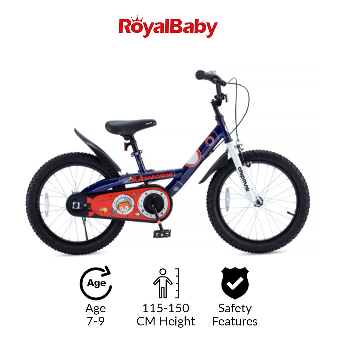 RoyalBaby Chipmunk Submarine 18" Kids Bike (CM18-4) -Navy Blue ...