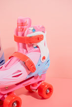 Load image into Gallery viewer, Squad Skates x Hello Kitty Rave Quad Adjustable Skate for Kids (S/M/L) EU31 to EU42 -Lt. Pink/Lt. Blue