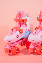 Load image into Gallery viewer, Squad Skates x Hello Kitty Rave Quad Adjustable Skate for Kids (S/M/L) EU31 to EU42 -Lt. Pink/Lt. Blue