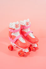 Load image into Gallery viewer, Squad Skates x Hello Kitty Rave Quad Adjustable Skate for Kids (S/M/L) EU31 to EU42 -Red/Pink