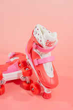 Load image into Gallery viewer, Squad Skates x Hello Kitty Rave Quad Adjustable Skate for Kids (S/M/L) EU31 to EU42 -Red/Pink