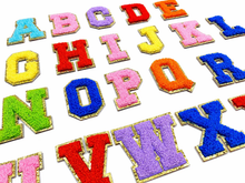 Load image into Gallery viewer, Alphabet Patch Embroidered Personalize A-Z for Boombox Luggage Ride-on Travel Luggage