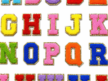 Load image into Gallery viewer, Alphabet Patch Embroidered Personalize A-Z for Boombox Luggage Ride-on Travel Luggage