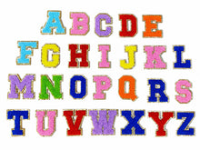Load image into Gallery viewer, Alphabet Patch Embroidered Personalize A-Z for Boombox Luggage Ride-on Travel Luggage