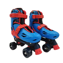 Load image into Gallery viewer, Squad Skates x Superman DC Adjustable Roller Skates for Kids Quad Skates (S/M/L) EU31 to EU42 Blue/Red