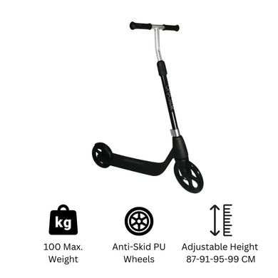 Chaser T1 Manual Kick Scooter for Kids, Teens to Adult Scooter -Black