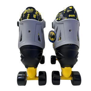 Squad Skates x Batman DC Adjustable Roller Skates for Kids Quad Skates (S/M/L) EU31 to EU42 Black/Gray