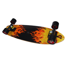 Load image into Gallery viewer, Chaser 28&quot; Wooden Maple Skateboard (E076) -Flaming Skull