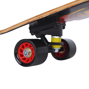 Chaser 28" Wooden Maple Skateboard (E076) -Flaming Skull