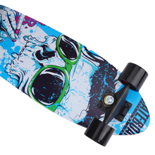 Load image into Gallery viewer, Chaser 28&quot; Wooden Maple Skateboard (E076) -Skull on Shades