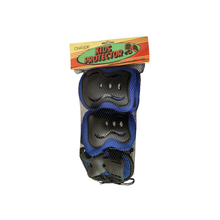 Load image into Gallery viewer, Chaser Kids Protector Set Arm Knee Wrist Protector Set for Scooter Bike -Black/Blue