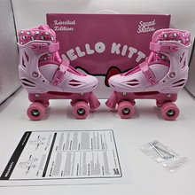 Load image into Gallery viewer, Squad Skates x Hello Kitty Quad Adjustable Skate for Kids (S/M/L) EU31 to EU42 -Lt. Pink/Pink