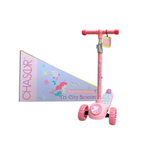 Load image into Gallery viewer, Chaser Unicorn Tri-City Adjustable Scooter for Girls (YX-S111) - Pink