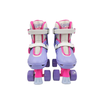 Load image into Gallery viewer, Squad Skates Rave Adjustable Quad Skates for Kids (S/EU31-EU34 to L/EU39-EU42)-Berry Pop
