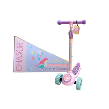 Load image into Gallery viewer, Chaser Mermaid Tri-City Adjustable Scooter for Girls (YX-S111) - Purple