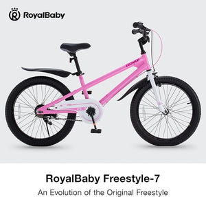 RoyalBaby Freestyle 7.0 Kids Bike 20" for 8-12 Years Old (20B-GP) in Yellow