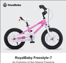 Load image into Gallery viewer, RoyalBaby Freestyle 7.0 Kids Bike 12&quot; for 2-5 Years Old (12B-GP) in Pink
