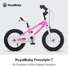 Load image into Gallery viewer, RoyalBaby Freestyle 7.0 Kids Bike 18&quot; for 6-9 Years Old (18B-GP) in Pink