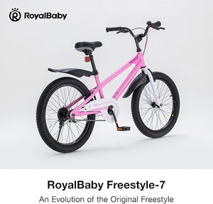 RoyalBaby Freestyle 7.0 Kids Bike 20" for 8-12 Years Old (20B-GP) in Silver