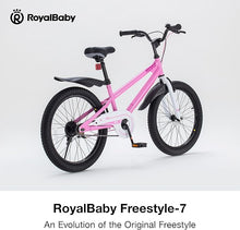 Load image into Gallery viewer, RoyalBaby Freestyle 7.0 Kids Bike 20&quot; for 8-12 Years Old (20B-GP) in Yellow