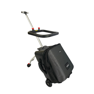 Chaser Boombox Ride on Luggage Expandable Zipper with Seat in Black