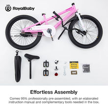 Load image into Gallery viewer, RoyalBaby Freestyle 7.0 Kids Bike 20&quot; for 8-12 Years Old (20B-GP) in Yellow