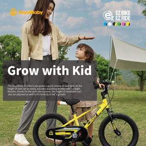 RoyalBaby Freestyle 7.0 Kids Bike 12" or 2-5 Years Old (12B-GP) in Yellow