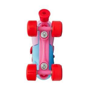 Squad Skates x Hello Kitty Rave Quad Adjustable Skate for Kids (S/M/L) EU31 to EU42 -Lt. Pink/Lt. Blue