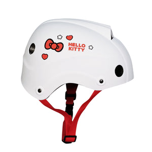 Chaser Sanrio Hello Kitty Pro Active Roller Skates Scooter Bike Helmet for Teens Adult (GX-K9L) in White