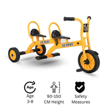 Load image into Gallery viewer, Chaser Bike with Sidecar for Kids 2 in 1 Co-Pilot Trike(E064-HQBB-5166)-Yellow