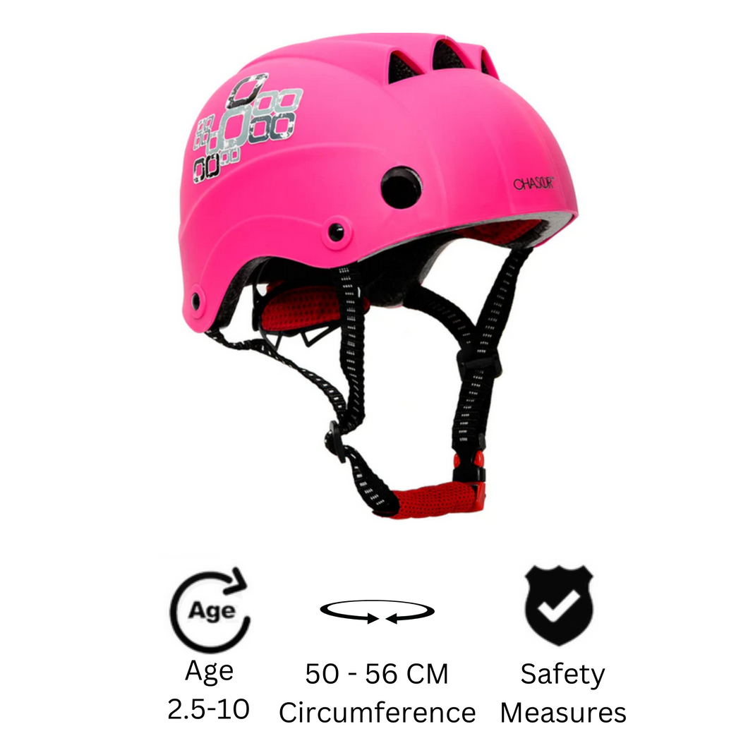 Chaser Kids Active Skate Scooter Bike Helmet-Pink