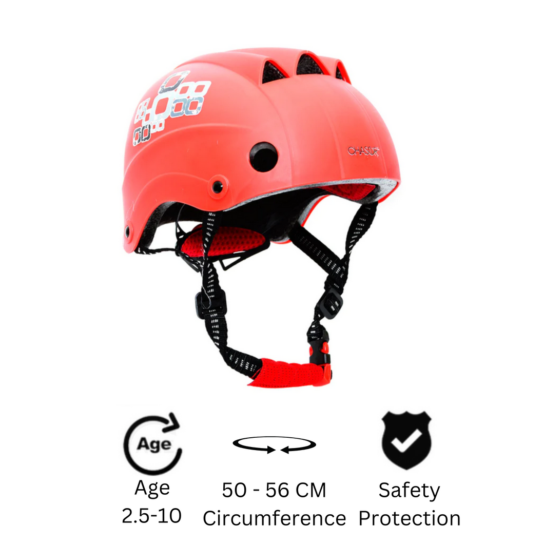 Red 2024 skate helmet