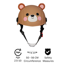 Load image into Gallery viewer, Chaser Kids Huggies Helmet  for Skate Scooter Bike Helmet for Kids Collection (E284) in Bear