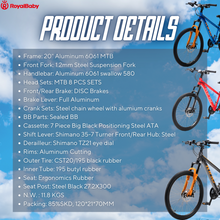 Load image into Gallery viewer, RoyalBaby King 24&#39;&#39; Kids Bike (24-29) -RED