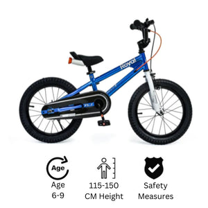 RoyalBaby Freestyle 7.0 Kids Bike 18" for 6-9 Years Old (18B-GP) in Blue