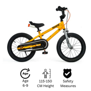 RoyalBaby Freestyle 7.0 Kids Bike 18" for 6-9 Years Old (18B-GP) in Yellow