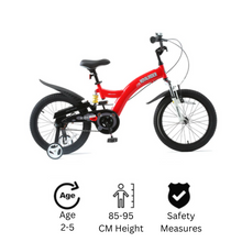 Load image into Gallery viewer, RoyalBaby Kids Bike 12&quot; Red for 2-5 Years Old Flying Bear Full Suspension Bike