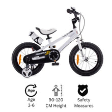 Load image into Gallery viewer, RoyalBaby Kids Bike 14&quot; White for 3-6 Years Old BMX Freestyle