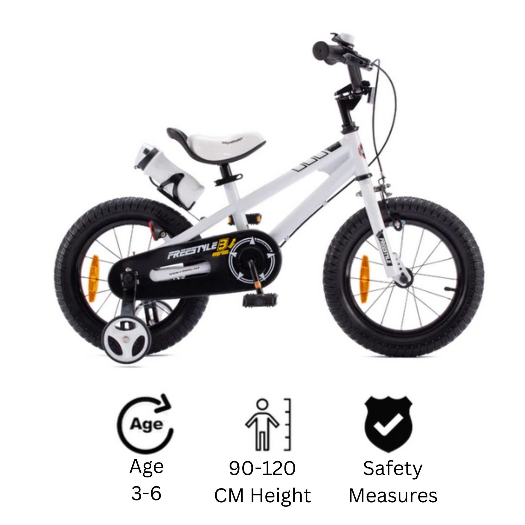 RoyalBaby Kids Bike 14 White for 3 6 Years Old BMX Freestyle RoyalBaby Philippines