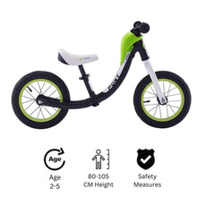 Load image into Gallery viewer, RoyalBaby Pony Alloy Balance Bike 12&quot;-Black
