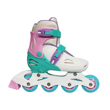 Load image into Gallery viewer, Squad Skates Rave Adjustable Inline Skates for Kids (XS/EU27-EU30 to L/EU39-EU42)-Green/Pink/White
