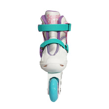 Load image into Gallery viewer, Squad Skates Rave Adjustable Inline Skates for Kids (XS/EU27-EU30 to L/EU39-EU42)-Green/Pink/White