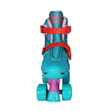 Load image into Gallery viewer, Squad Skates Rave Adjustable Quad Roller Skates for Kids (XS/EU27-EU30 to L/EU39-EU42)-Green/Purple/Pink