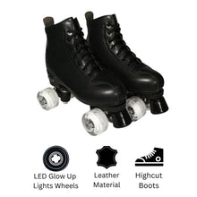 Load image into Gallery viewer, Squad Skates Mellow Roller Skates for Teens Adult with LED Wheels (F-675) EU35/US5 to EU41/US9.5 -Black